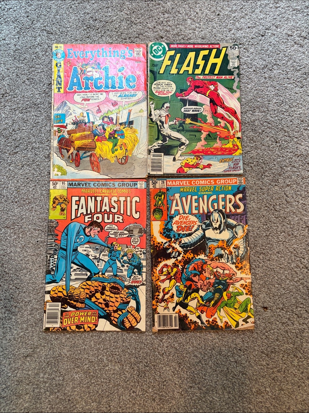 Bundle of 4 vintage comic books